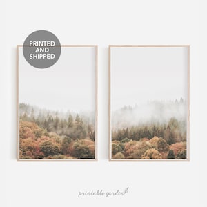 Nature Prints Set of 2 Prints, Rustic Cottage Wall Art, Fall Landscape Prints, Landscape Wall Art, Autumn & Fall Decor, PRINTED and SHIPPED
