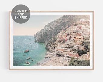 Positano-print: muurkunst Amalfikust, Italië, gedrukt en verzonden | M-IT210
