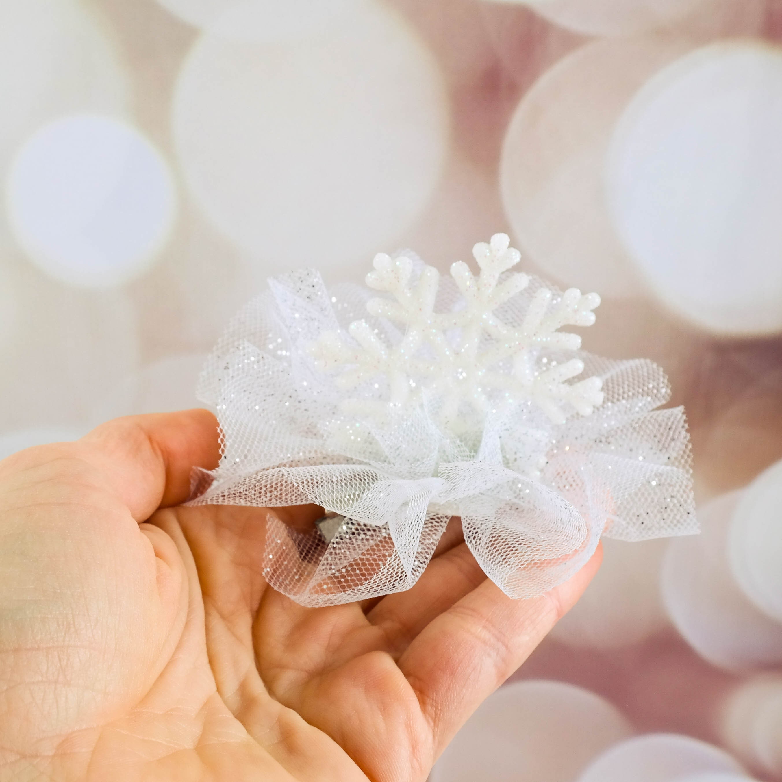 Silver Snowflake hair clip Christmas Headband for girl Etsy