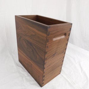 Walnut Trash Can/Natural Trash Can/Hand Made Trash Can