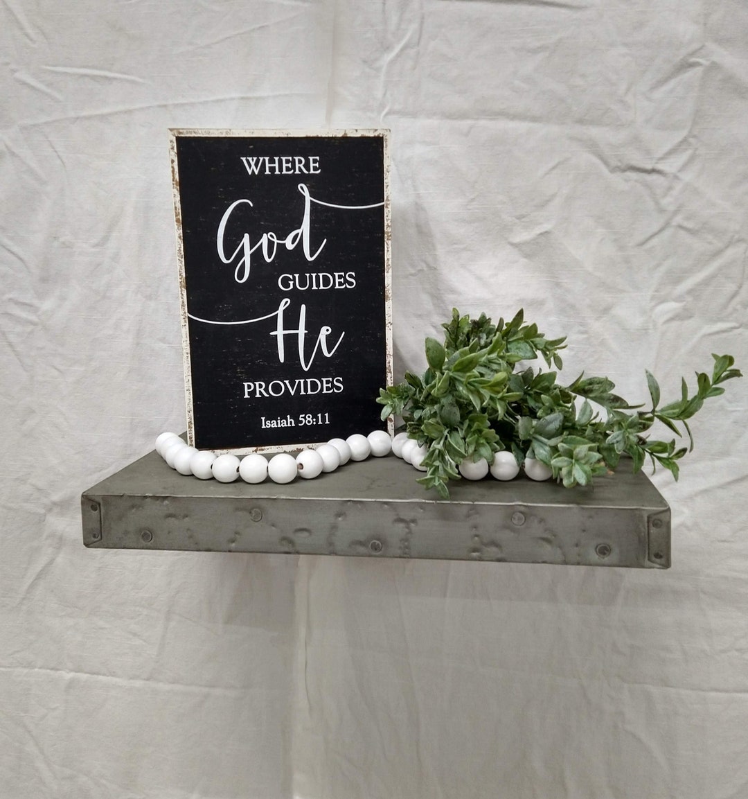 Galvanized Distressed Floating Shelves Etsy