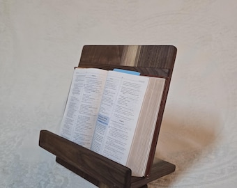 Solid Walnut Recipe Book Stand