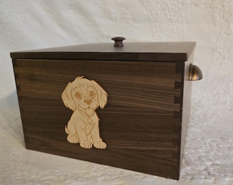 Walnut or Maple Pet Toy Box