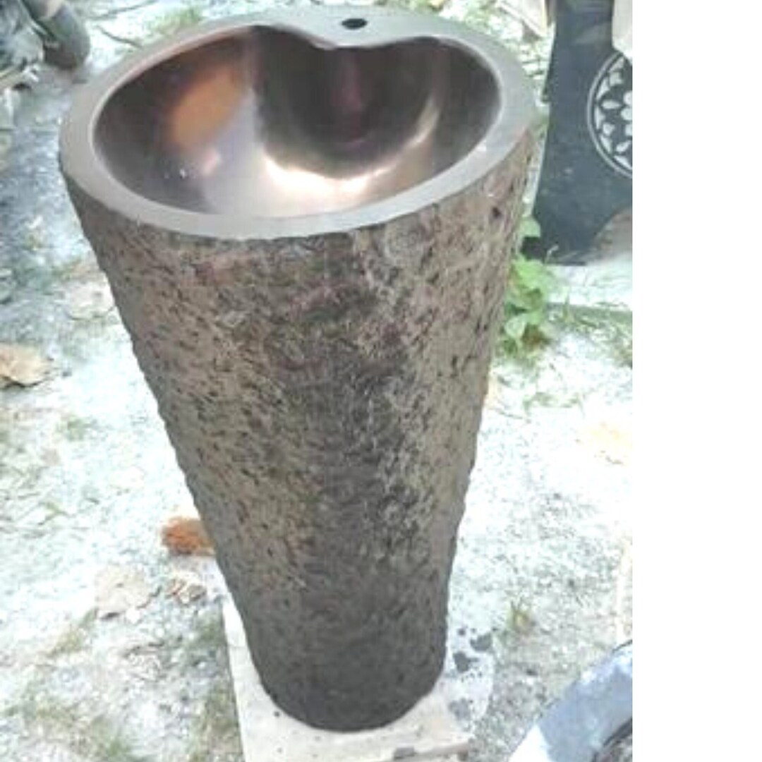 Black Marble Pedestal Sink Natural Stone Pedestal Wash Basin Etsy