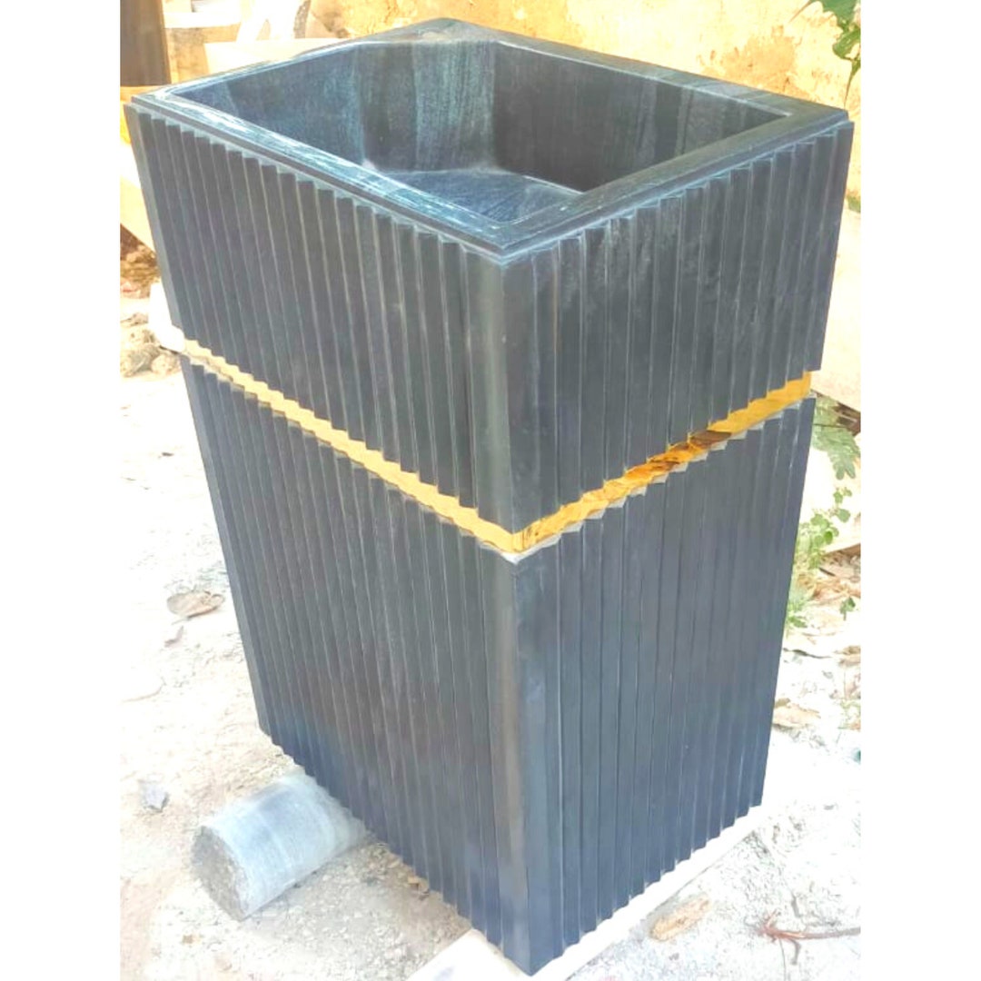 Black Marble Pedestal Sink Rectangle Natural Stone Sink for Etsy
