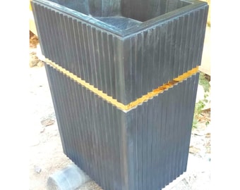 Black Marble Pedestal Sink, Rectangle Natural Stone Sink for Bathroom , Handmade Pedestal Wash Basin vanity , Hand Carved Wash basin.