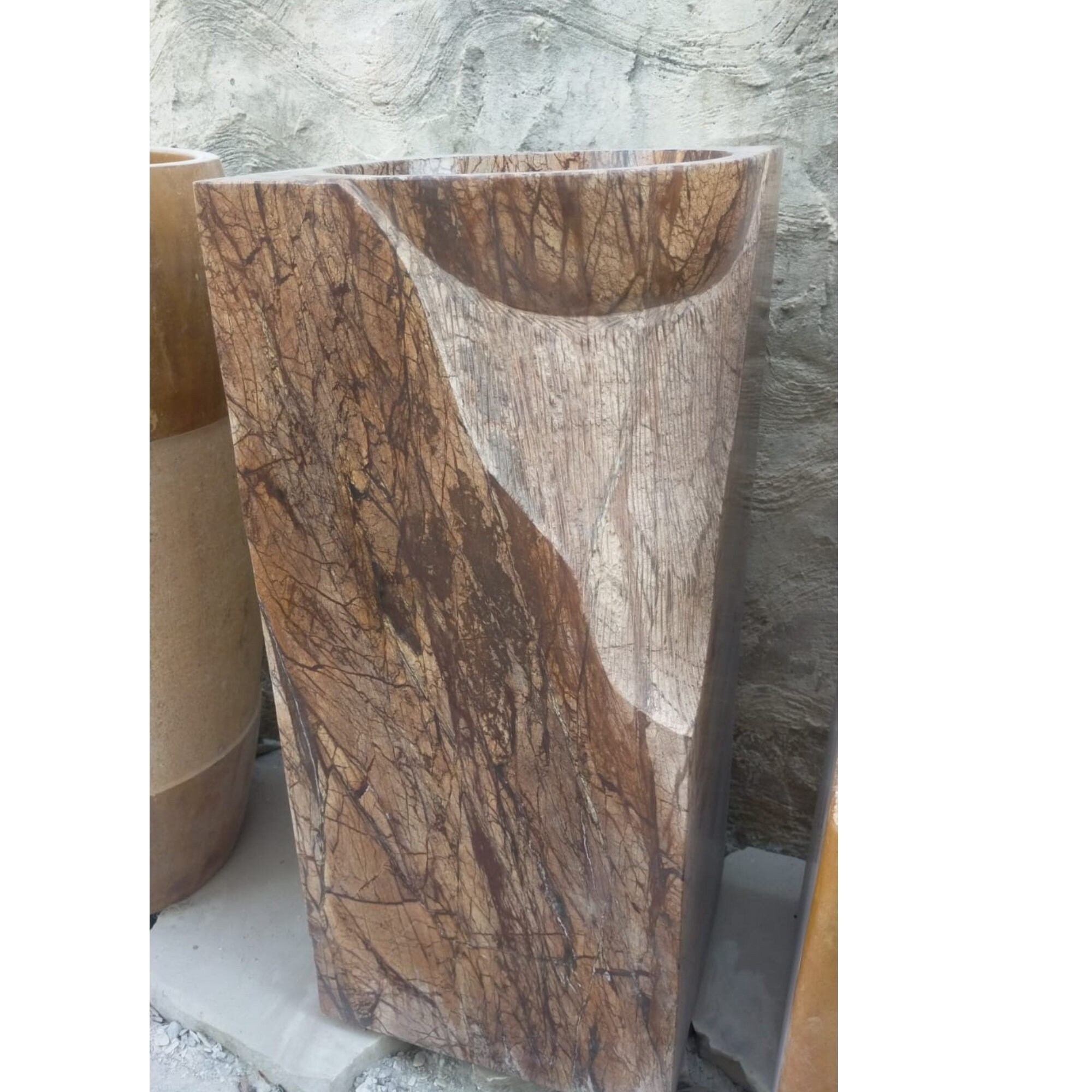 Marble Pedestal Sink Laundry Pedestal Sink Vanity Natural Etsy