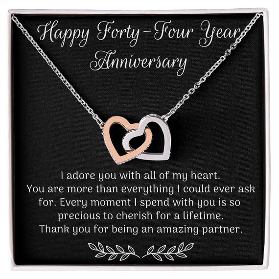 44th Wedding Anniversary Gift for Wife Anniversary Necklace Etsy
