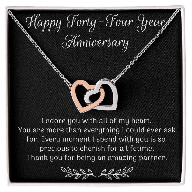 44th Wedding Anniversary Gift for Wife Anniversary Necklace Etsy