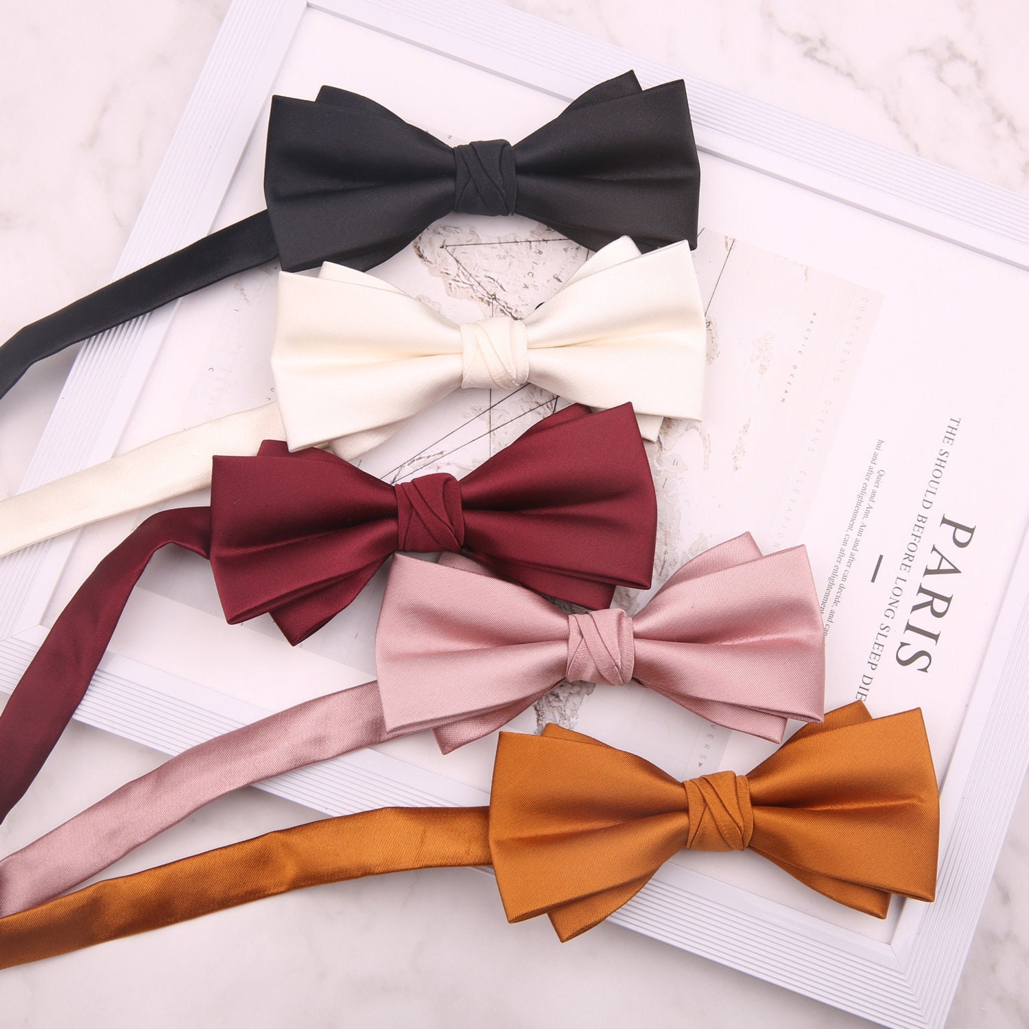 Groomsmen Satin Silk Bowtie for Wedding Design Party wine Dancing party bowite High Quality, Men Accessories Gift
