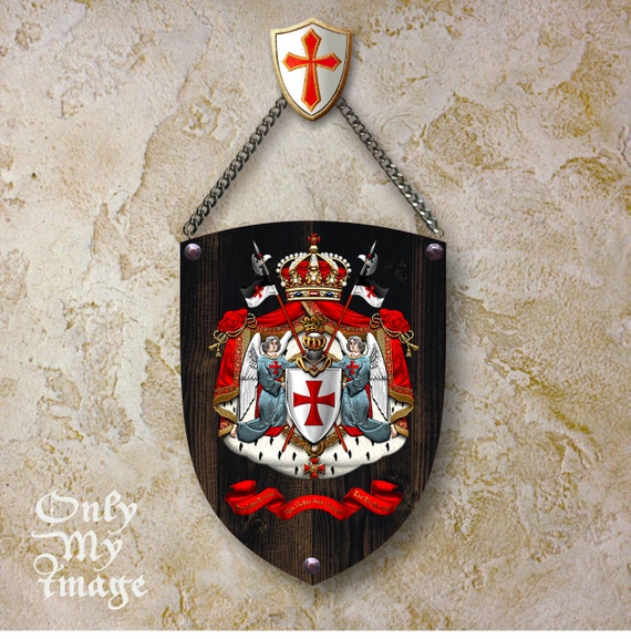テンプル騎士団の紋章。古い本物の釘が使われた装飾的な盾。 - Etsy 日本