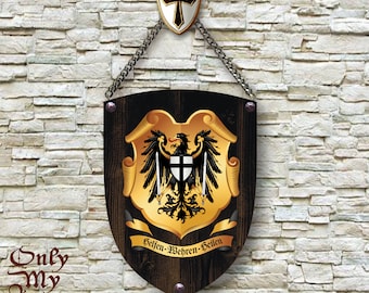 ヴィンテージインテリア騎士エンブレム壁掛け インテリア騎士、武器