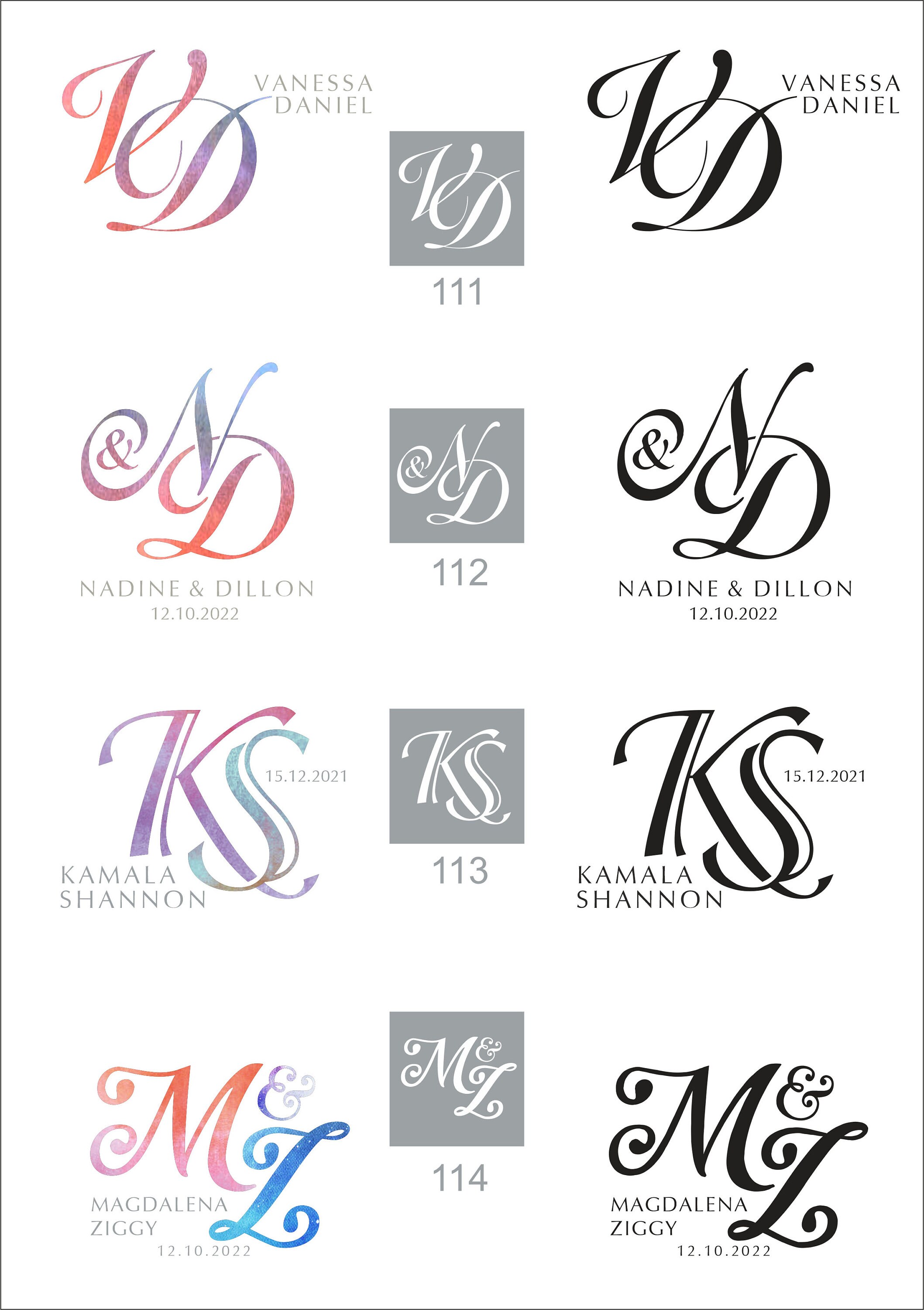 Personal Wedding Monogram.custom Monogram.embroidered Personalized ...