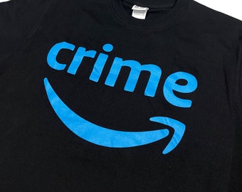 Amazon Prime Crime T-shirt Black Graphic Tee - Etsy