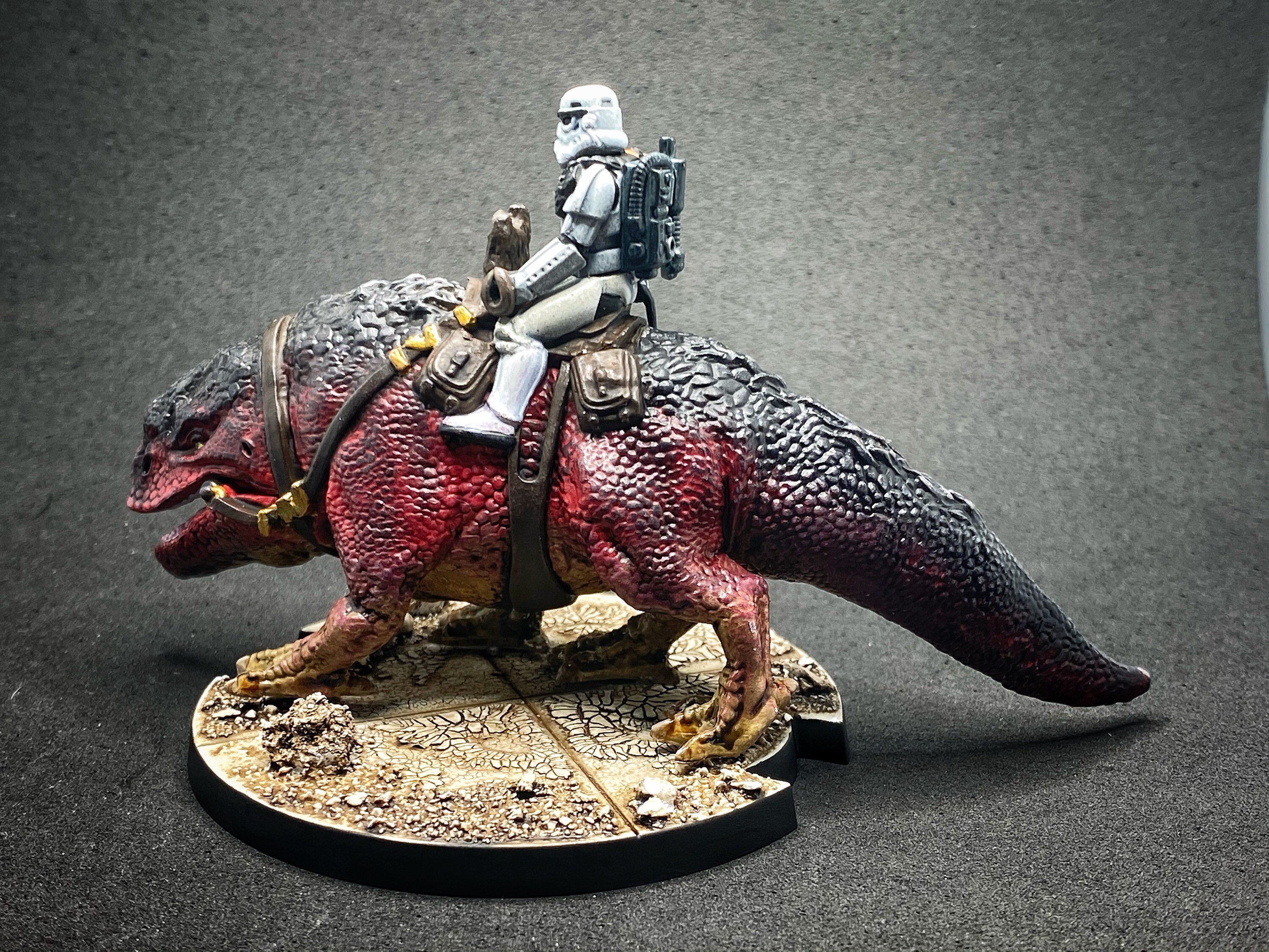 Commission Custom Painted Fire Dewback Star Wars Legion Etsy
