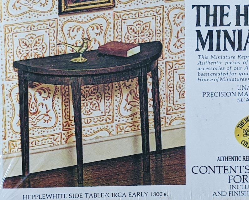 The House of Miniatures number 40004 Kit one inch scale 1:12Dollhouse Furniture Hepplewhite side table early 1800s