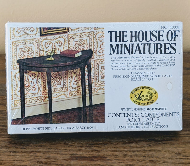 The House of Miniatures number 40004 Kit one inch scale 1:12Dollhouse Furniture Hepplewhite side table early 1800s
