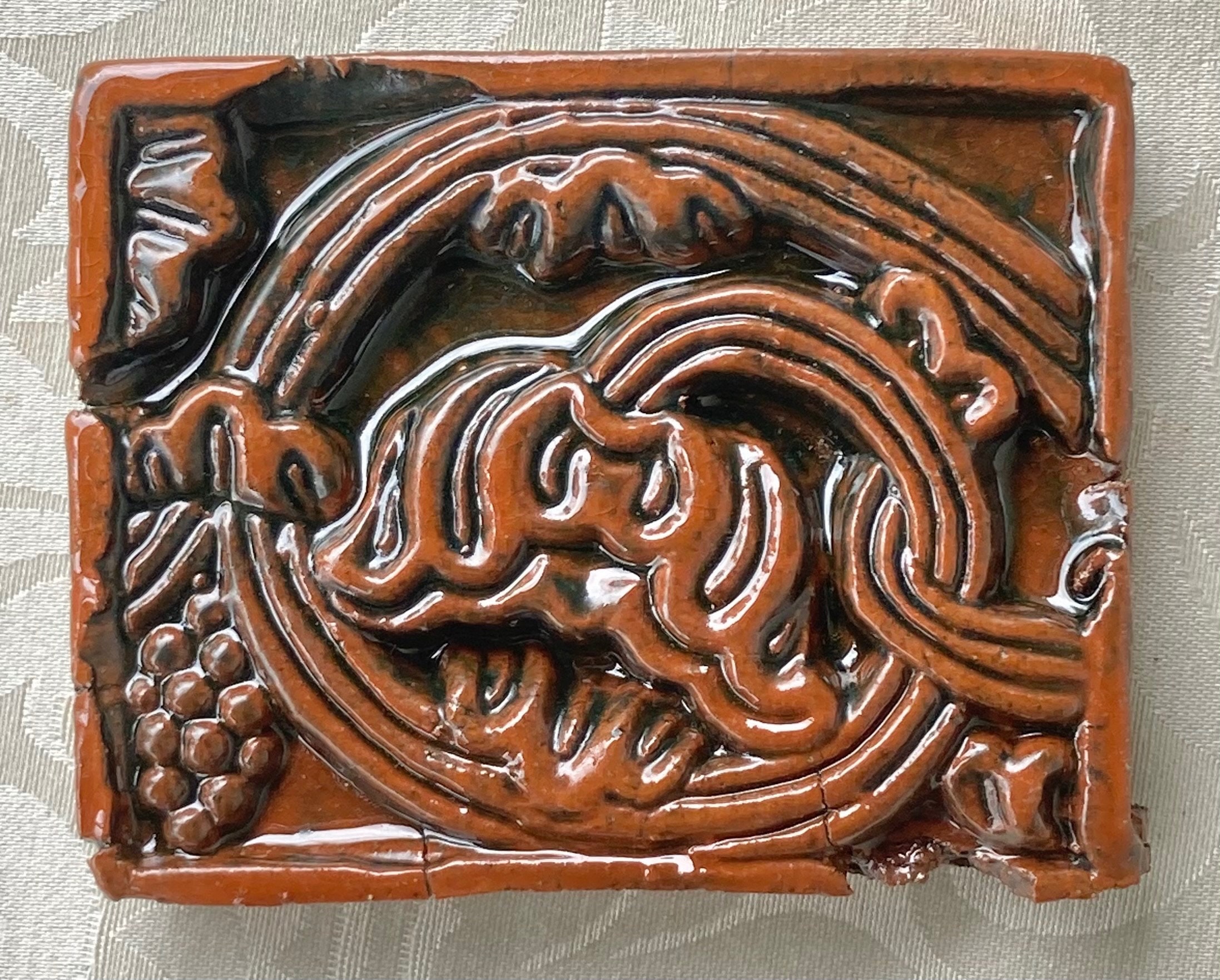 Byzantine Rose Henry Chapman Mercer Tile Reproduction Etsy