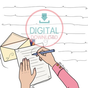 A special note. Personalized. JW Design. Printable and Digital Download. Friends. JW Friends. Amigos. Nota especial. Letter writing.