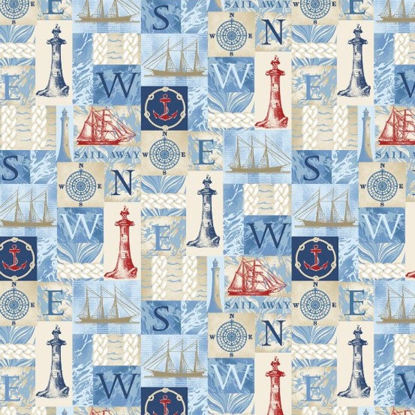 Nautical Flannel by the yard