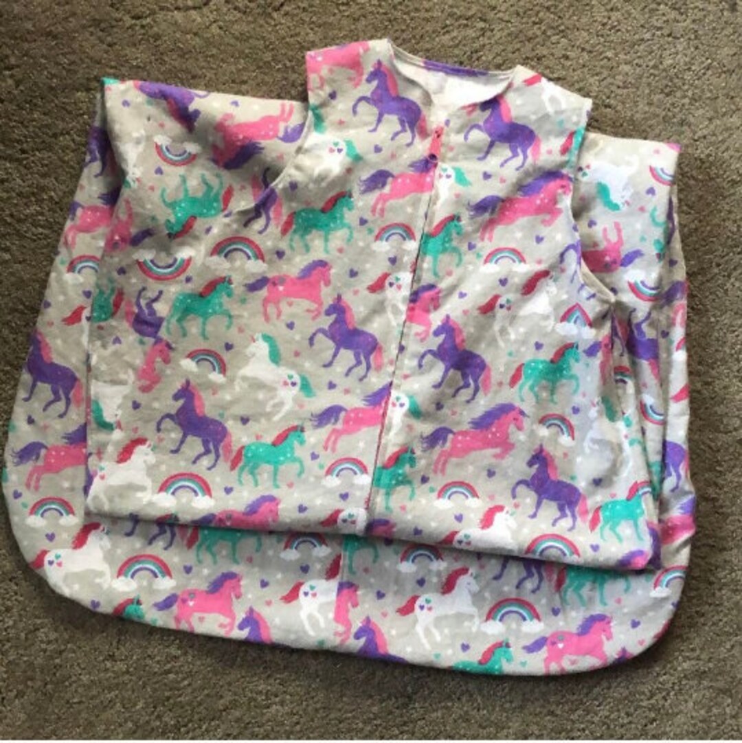 Unicorn Flannel Sleep Sack up to 5T / Flannel Crib Sheet Etsy