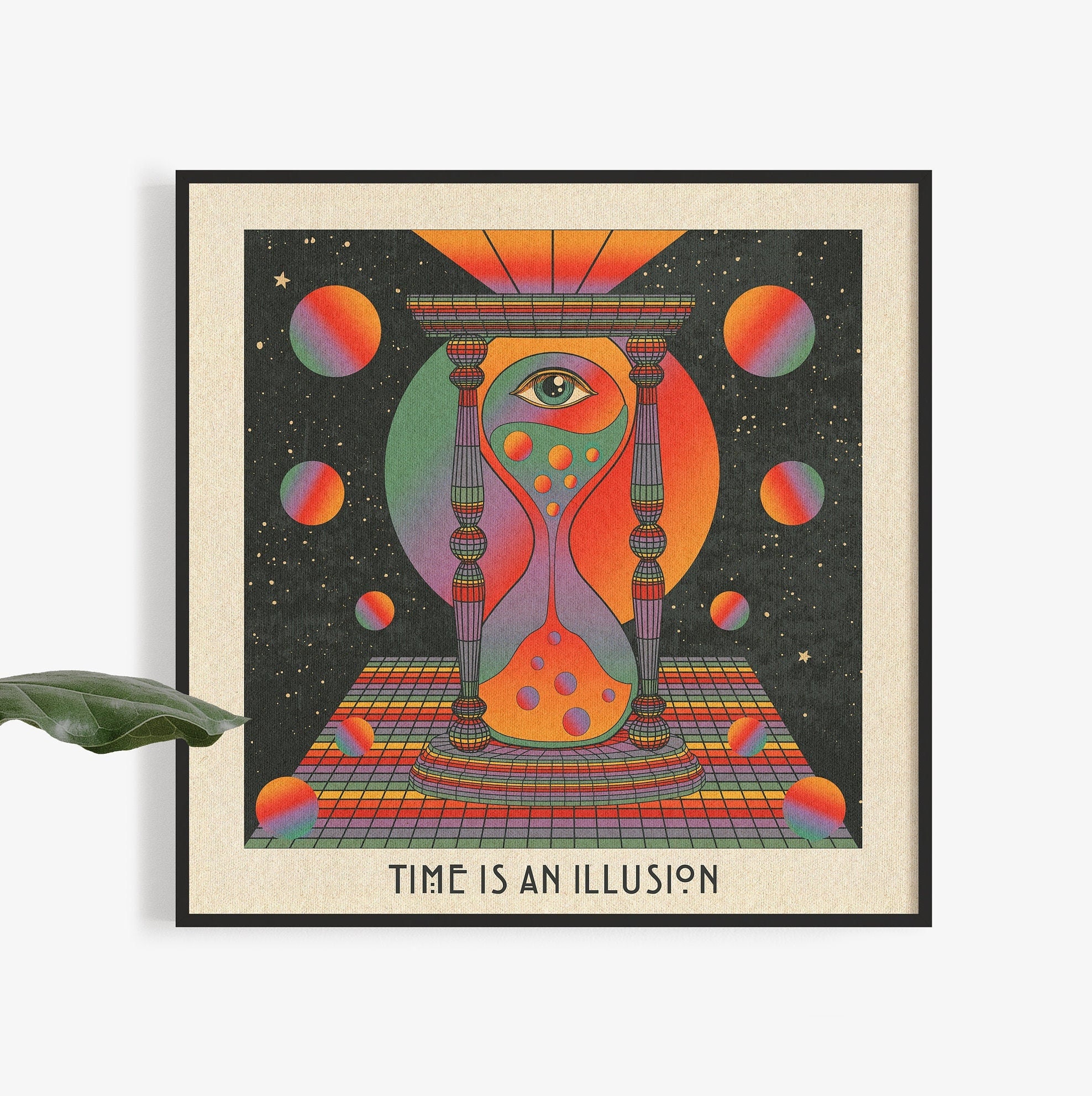 Time is an Illusion Meditation Art Einstein Quote 70s Etsy UK