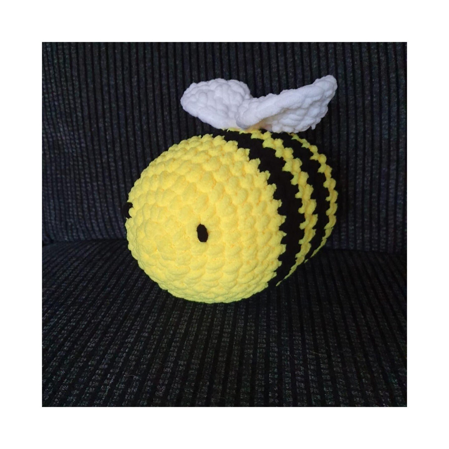 Large Crochet Chenille Bee Perfectly Huggable and Fuzzy Etsy Canada
