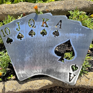 Royal Flush Cards - Tuinsilhouet / Sculptuur / Muurkunst
