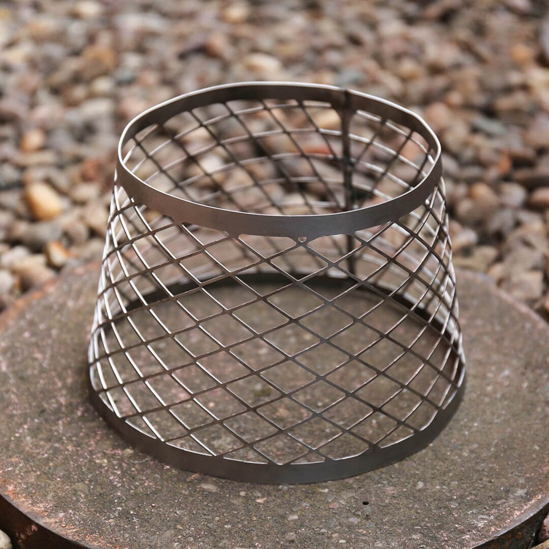 Steel Coal Cube Multi Fuel Basket, Open Ended Basket Round Diamond