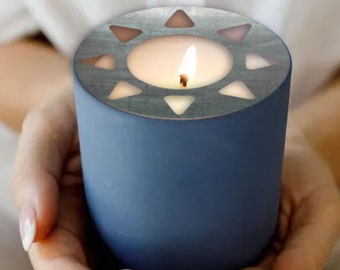 4" Metal Candle Topper for Yankee Candles Sun Design Candle Topper, Retro metal candle Topper