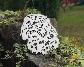 Cockapoo dog breed metal wall art, Silhouette Cockapoo dog wall art decoration,  Metal Cockapoo garden statue, Pet sympathy gifts