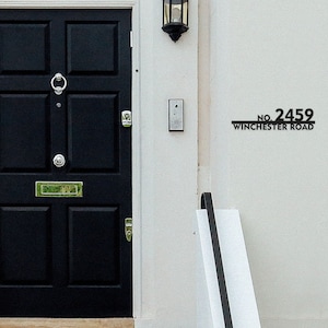 Modern House Numbers Address Signage, Outdoor Metal Address Sign and House Number Plaque. Personalized Sign, House Numbers Sign