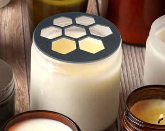 Candle Topper Burns Wax Evenly - Honeycomb  Style