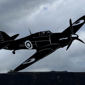 Hawker Hurricane Airplane Garden Topper  British Single Seat Fighter, WW2 Commemorative Remembrance Day Gifts