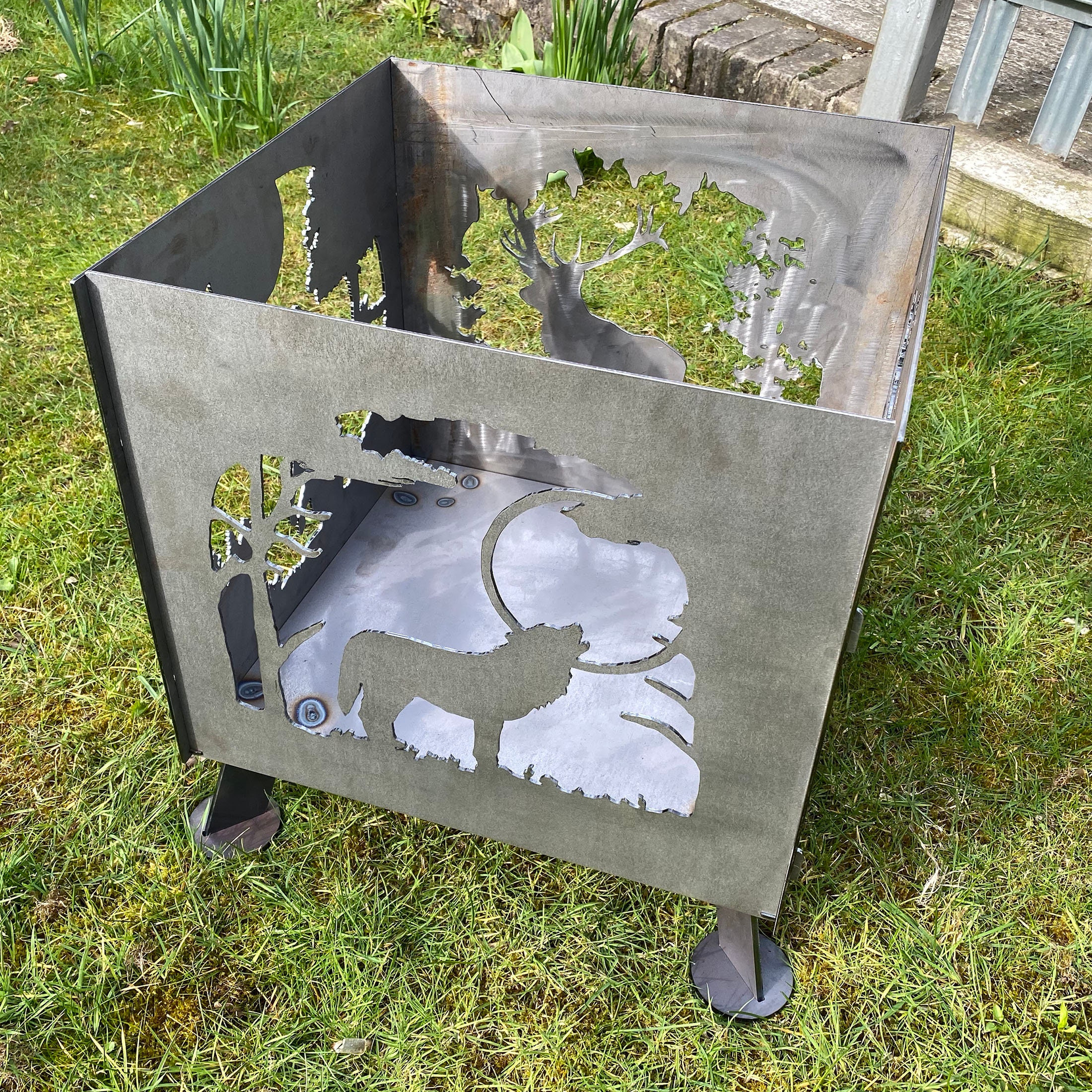 Fire Pit Animal Design Square 450mm Etsy UK