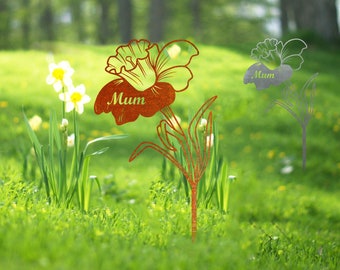 Metal Daffodil Mother's Day Gifts, Personalised Wedding Gift, Birthday Gift, Metal Daffodil, Garden Decoration