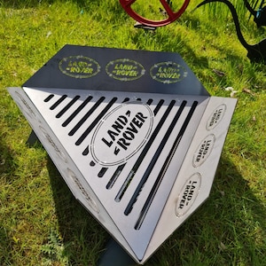 Portable Flat Pack Log Burner Fire Pit - Raw Metal Finish
