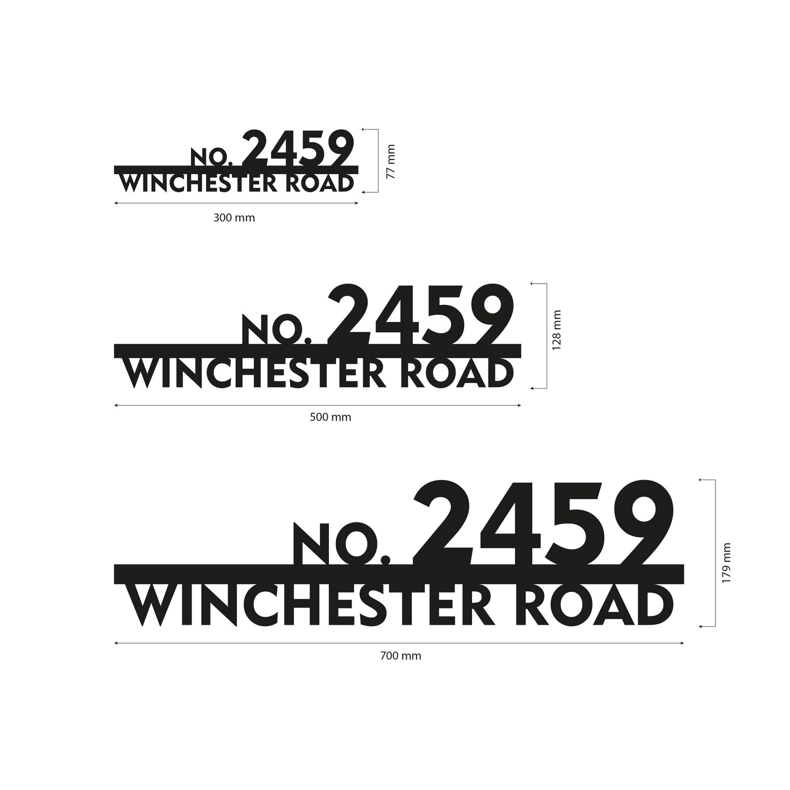 Modern House Numbers Address Signage, Outdoor Metal Address Sign and ...