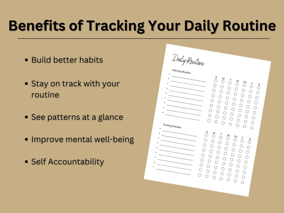 Routine Track Daily Routine L Morning Routine L Routine Printable L Routine Tracker L ...