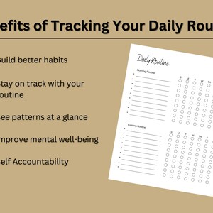 Daily Routine l Morning Routine l Routine Printable l Routine Tracker l Daily Habit Tracker l Skincare Routine l