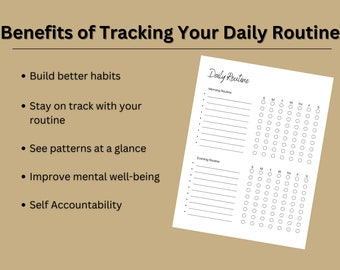 Daily Routine l Morning Routine l Routine Printable l Routine Tracker l Daily Habit Tracker l Skincare Routine l