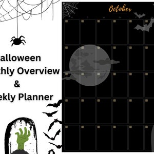 Halloween Planner l Spooky Planner l Halloween Weekly Planner l Printable Planner l Witchy Planner l Witch Planner l Halloween Calendar