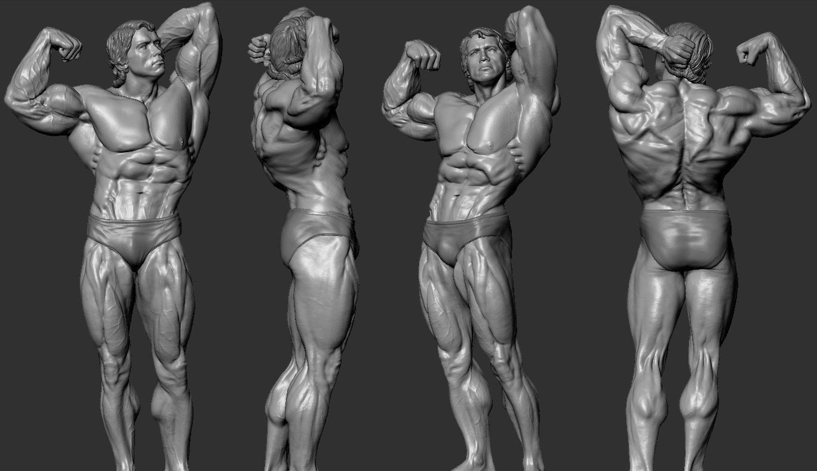 Arnold Schwarzenegger Pose STL FIles voor 3D-printbestanden image 0.