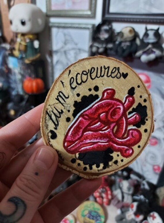 Tu M'écœures/Petite Peinture sur Bois/ Pièce Unique.