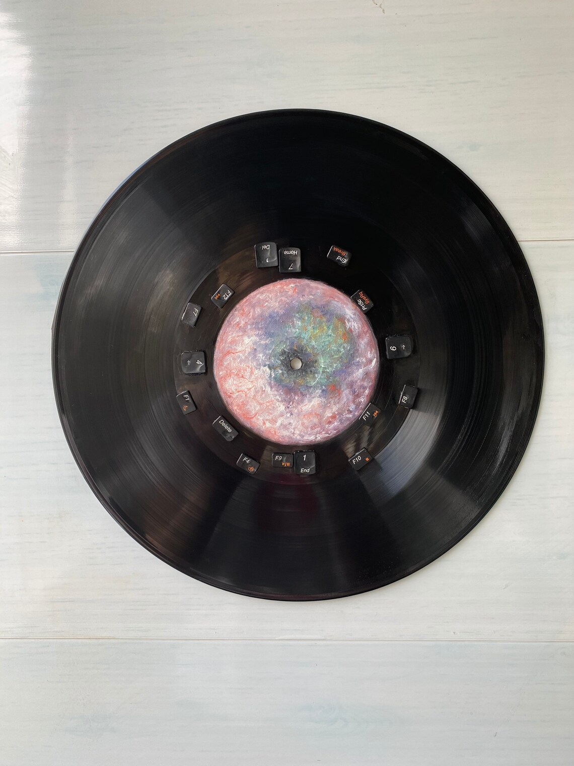 Aesthetic HandPainted Vinyl Record Handmade Vintage Wall Etsy