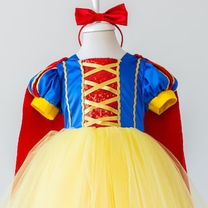 Snow White Birthday Dress: Princess Costume with Headband for Halloween