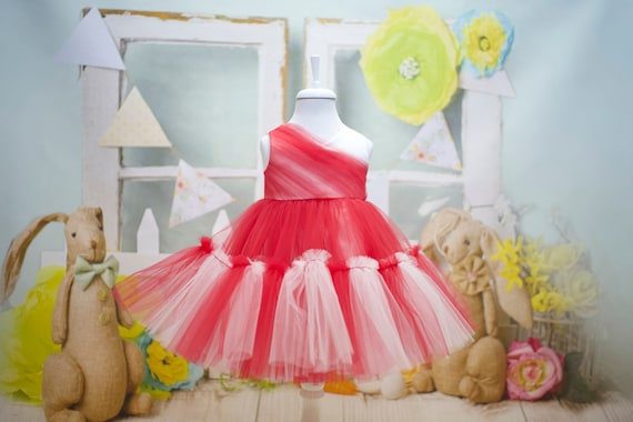 red and white dress for baby Sweet Baby Girls Bow Red and White New Year's Dress Toddler Baptism Dresses, As picture / 2-3 Years (100cm)