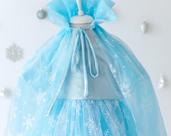 Frozen Princess Dress and Cape, Elsa Dress, Two Piece Set Frozen costume, birthday costume, Frozen Princess, cosplay costume