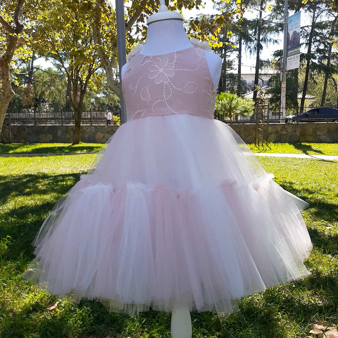 Baby Pink Wedding Dress Princess Dress for Girls Pink Tulle - Etsy
