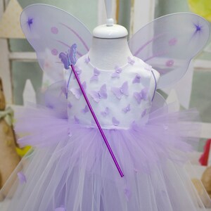 Purple Baby Girl Tutu Dress, Butterfly Dress For Birthday, Toddler Tulle Dress, First Birthday Butterfly Dress, Cute Party Dress For Girls